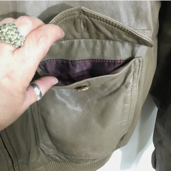 Vintage Zero King Men's Leather Bomber Jacket - Picture 4 of 7